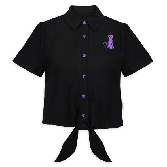 Hocus Pocus Tie Front Shirt Her Universe Sanderson Sisters Halloween Women's XXL - Picture 5 of 5